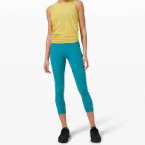 Lululemon Pace Rival high rise Crop 22' Hawaiian blue size 10